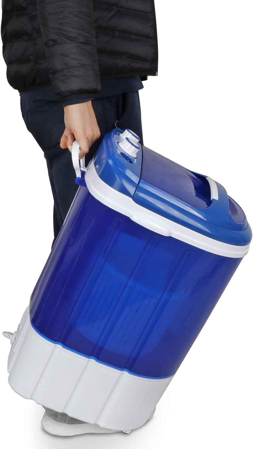 Nouva Mini Washing Machine, 5.7lbs Portable Washer for Compact Laundry Semi-Automatic Camping Washer & Spinner