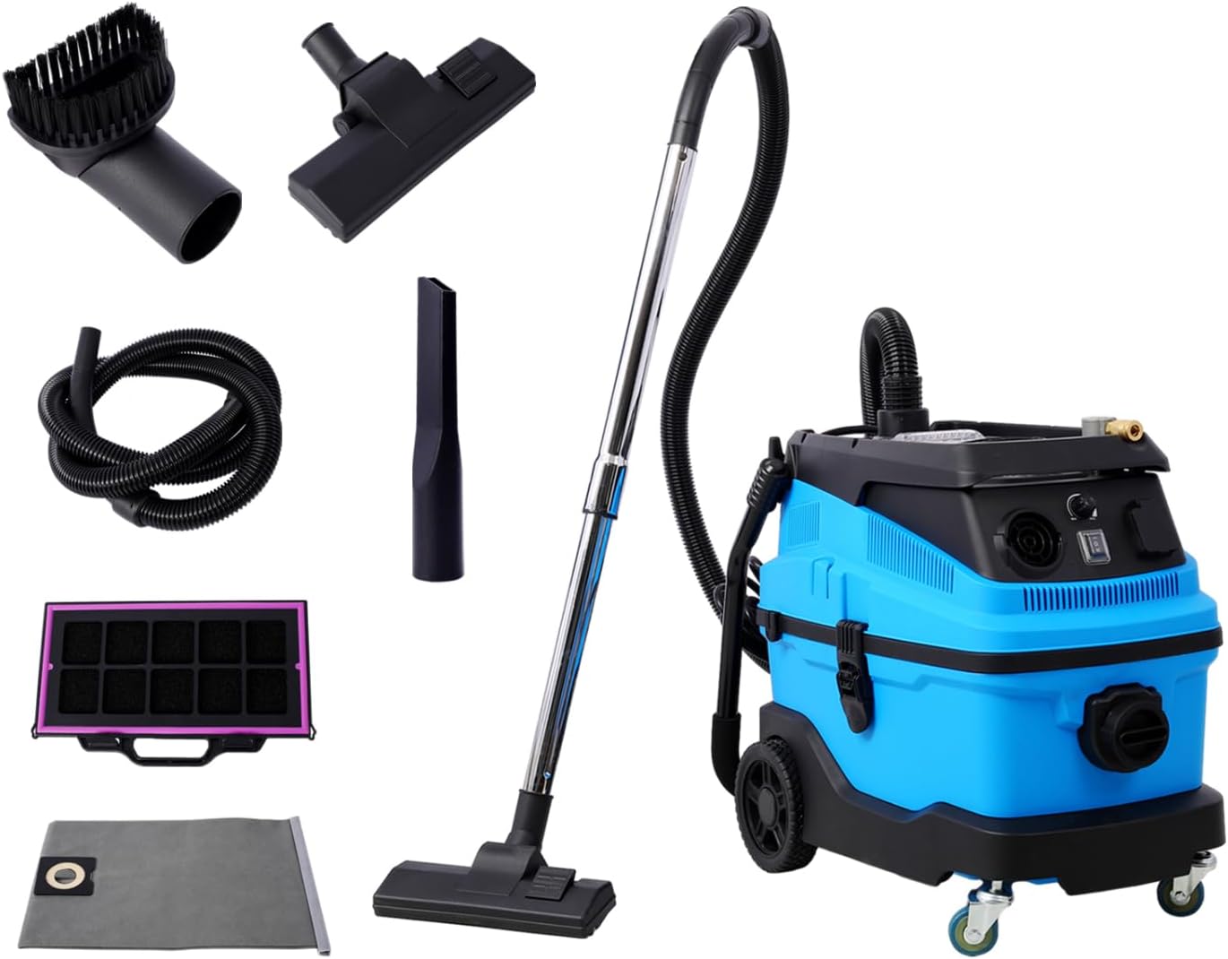 Wet Dry Blow Vacuum 3 in 1 Shop Vacuum Cleaner with More Than 18KPA Powerful Suction Great for Garage, Home, Workshop, Hard Floor and Pet Hair 8 Gallon Large Capacity 6 Peak Hp 1200W
