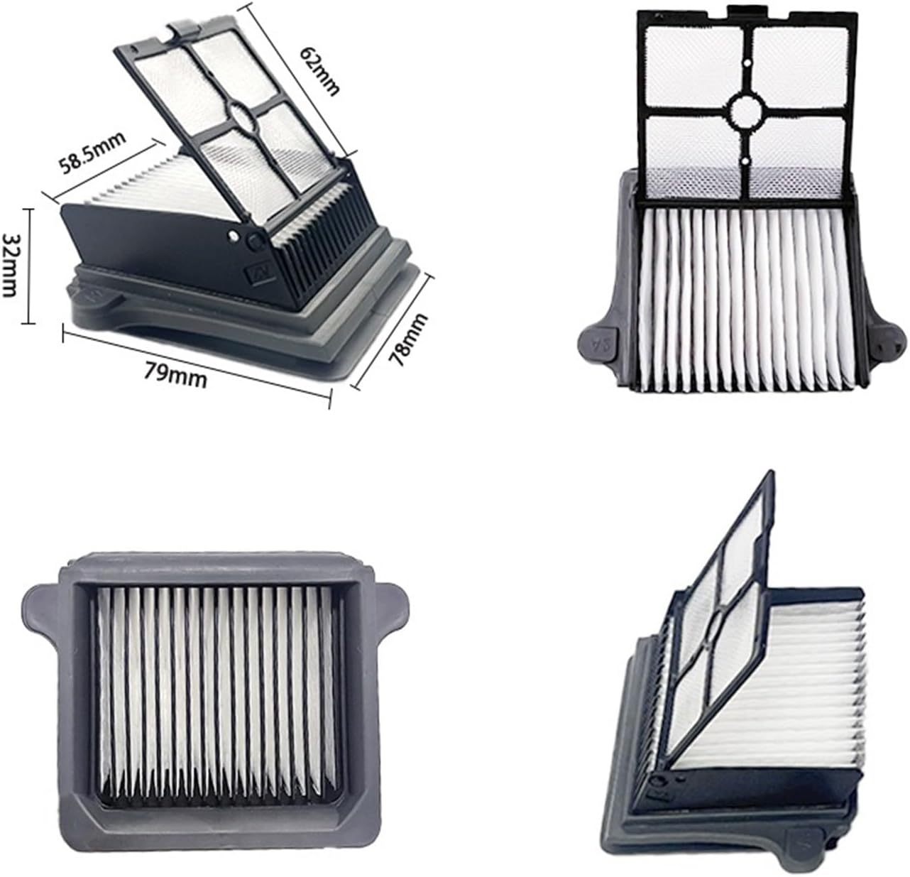 Cordless Vacuum Cleaner Parts Kit,Spare Soft Roller Brush,HEPA Filter,Compatible for Tineco Floor ONE S7 PRO (Color : A)