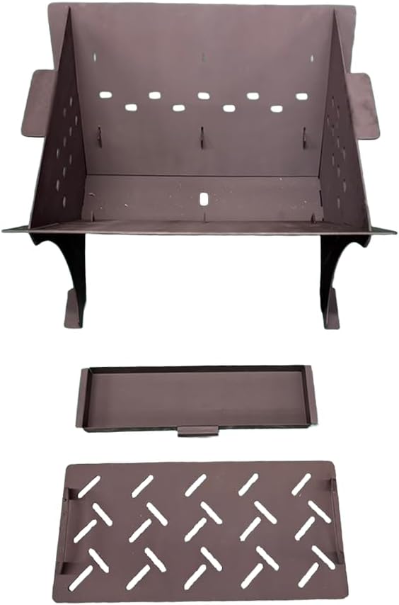 Portable Fire Pit – 32”x20”x14” – Portable with Removable Ash Tray – Ultra Compact Foldable Design – Portable Folds Flat Made in The USA