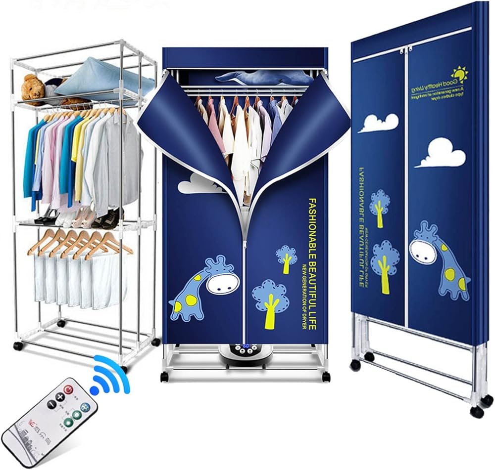 Electric Clothes Airer 1500W 2/3-Tier Portable Clothes Dryer Rack,Folding Electric Heated Laundry Drying Airer,Energy Saving with Remote Control for Apartment Home The New