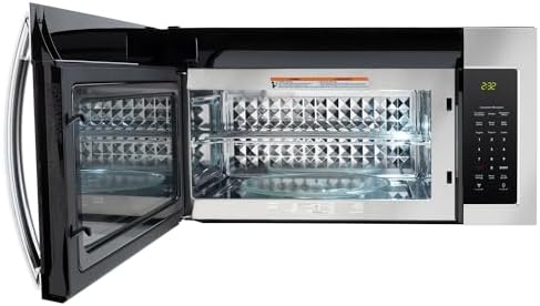 Tough Grade 1.5 Cu. Ft. Stainless Steel Over-the-Range RV Microwave with Sensor Cooking, Rack for Two-Level Heating, Vent & Light | 120V