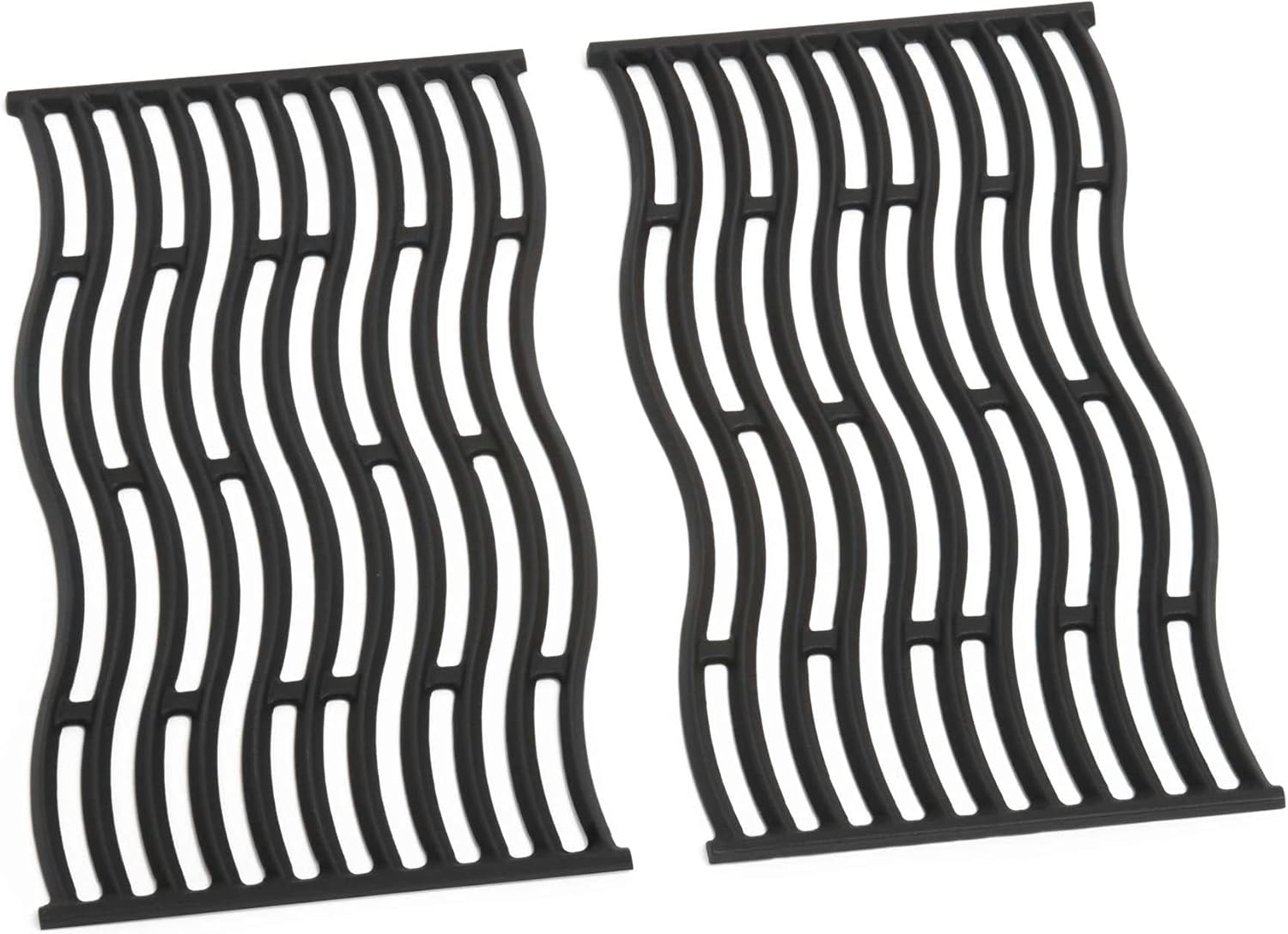 Napoleon S83004 Replacement Porcelainized Nonstick Cast Iron Waved Cooking Grids for Triumph 325 Gas Barbecue Grill, Black (Set of 2)