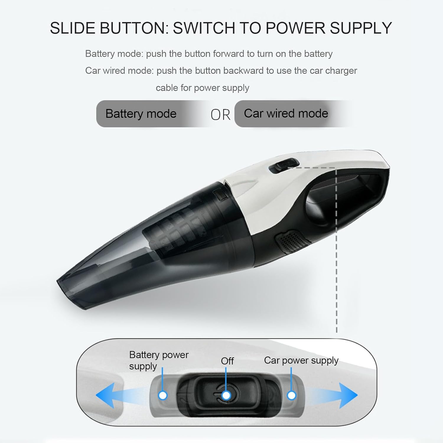 Handheld Cordless Vacuum, 6000Pa Strong Suction Car Vacuum Cleaner, Rechargeable Wet Dry Portable Hand Vacuum with LED Light, 7 Attachments for Home, Car, Pet Hair (Wet and Dry Separation(6000pa))