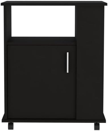 Tuhome Modern Engineered Wood Black Kit Lower Microwave Cabinet