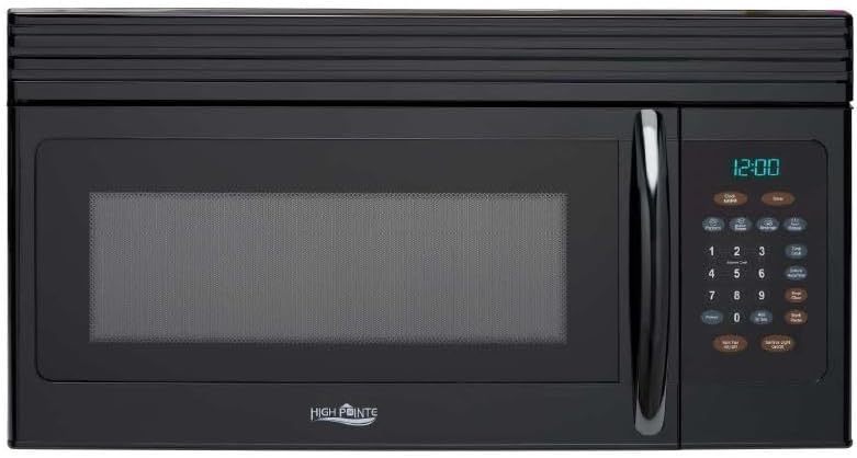 Microwave Oven High Pointe 1.6 Cu Ft 1000W Over The Range Black 120V