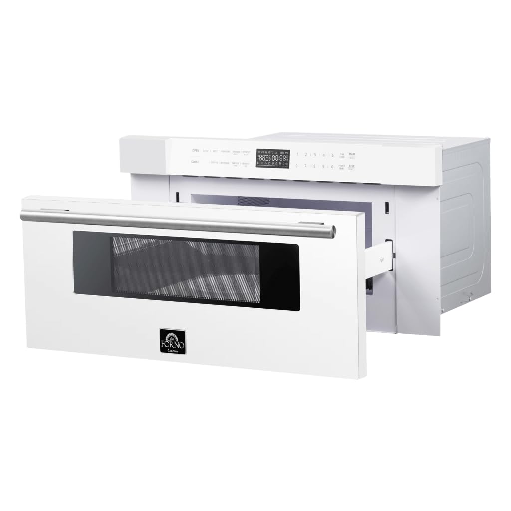 FORNO Capoliveri Espresso White 30 Inch 1000 Watts Microwave Drawer 1.2 cu.ft.
