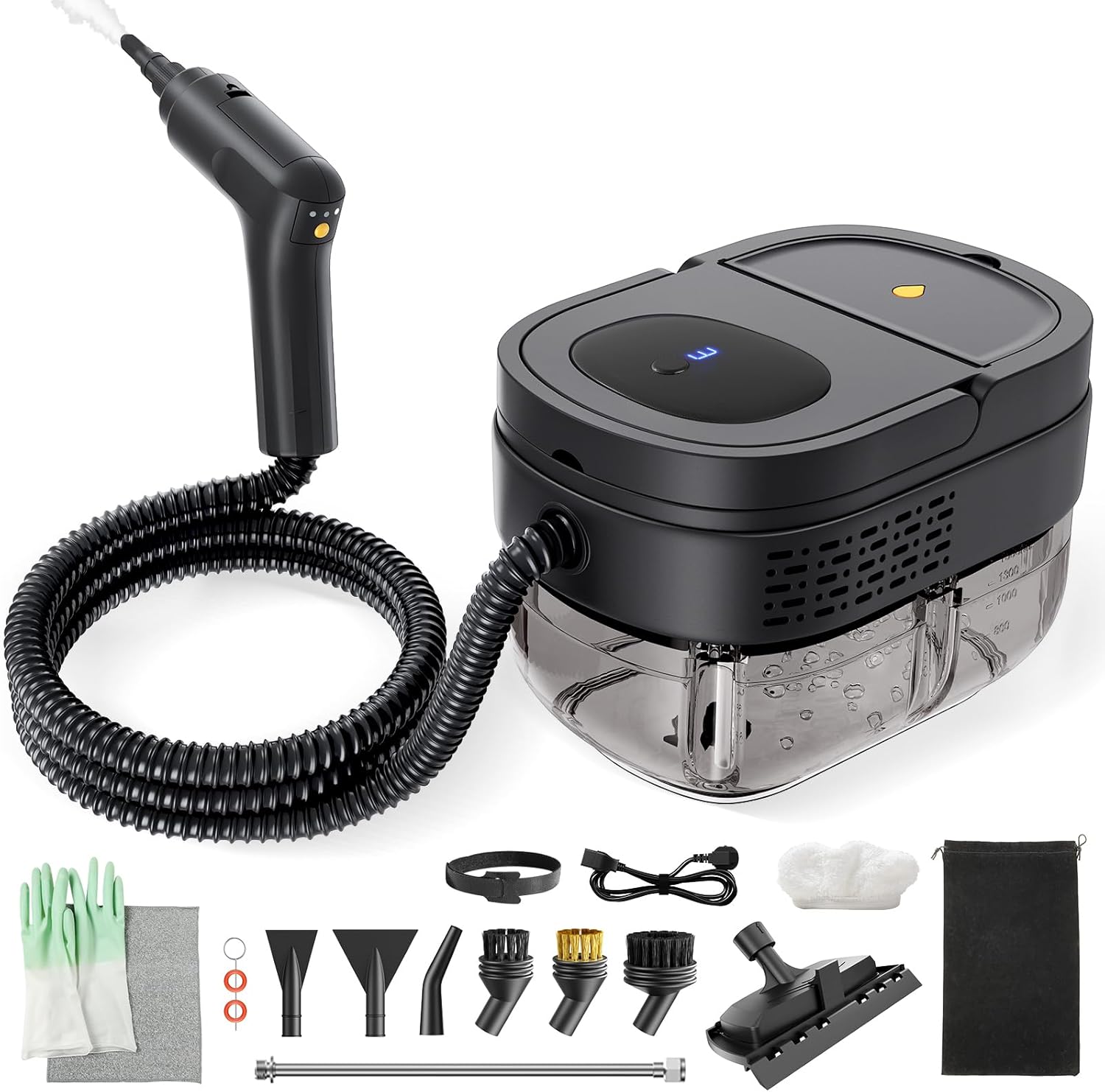 Steam Cleaner for Home 2500W Portable Steam Cleaner for Car,1.69 Quarts Large Capacity Tank, 13PCS Accessories Steamer for Home, kitchens,Camping