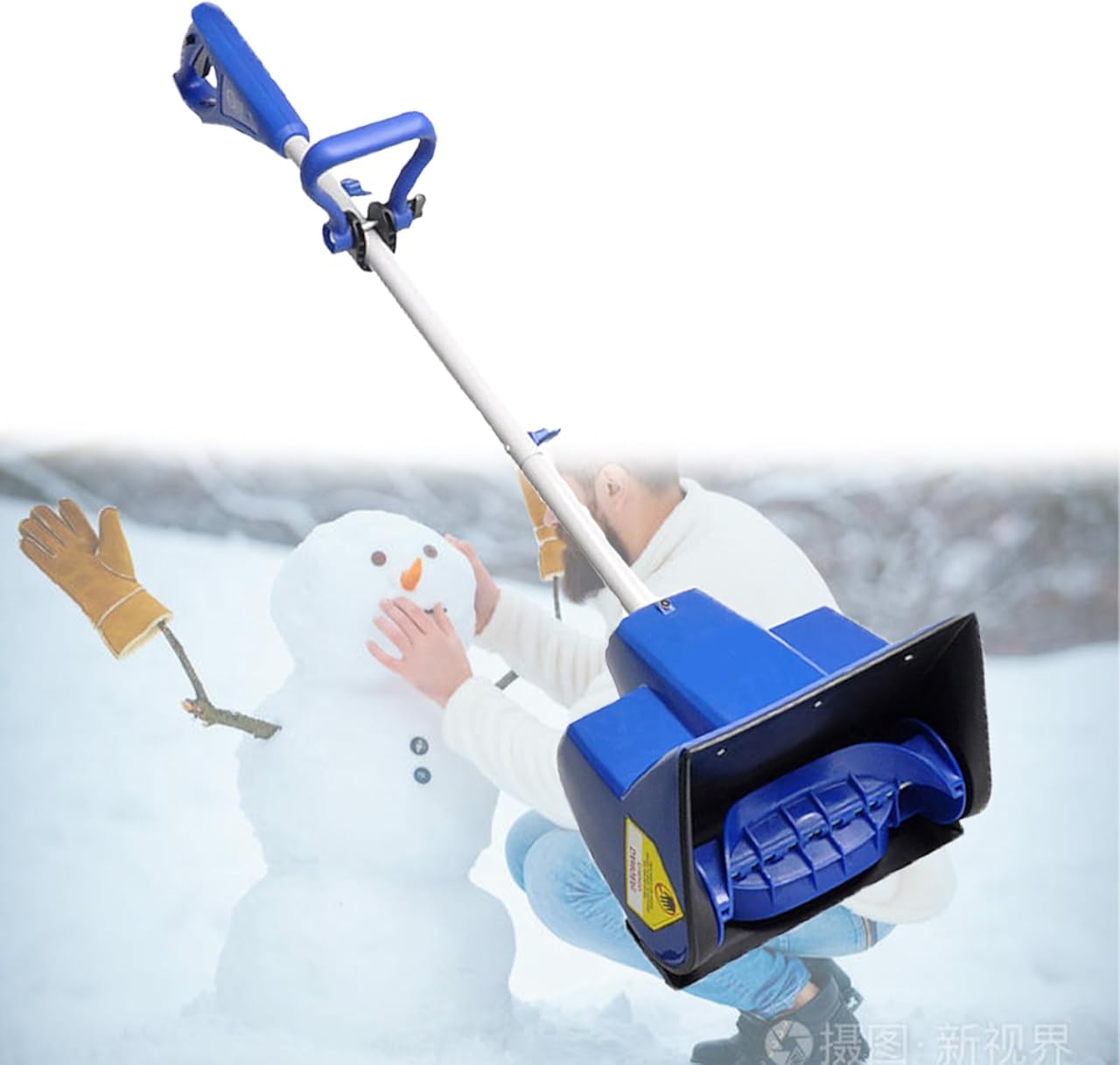 Snow Thrower/Power Shovel, Cordless Rechargeable DC 24V, Handheld, Lightweight | 12