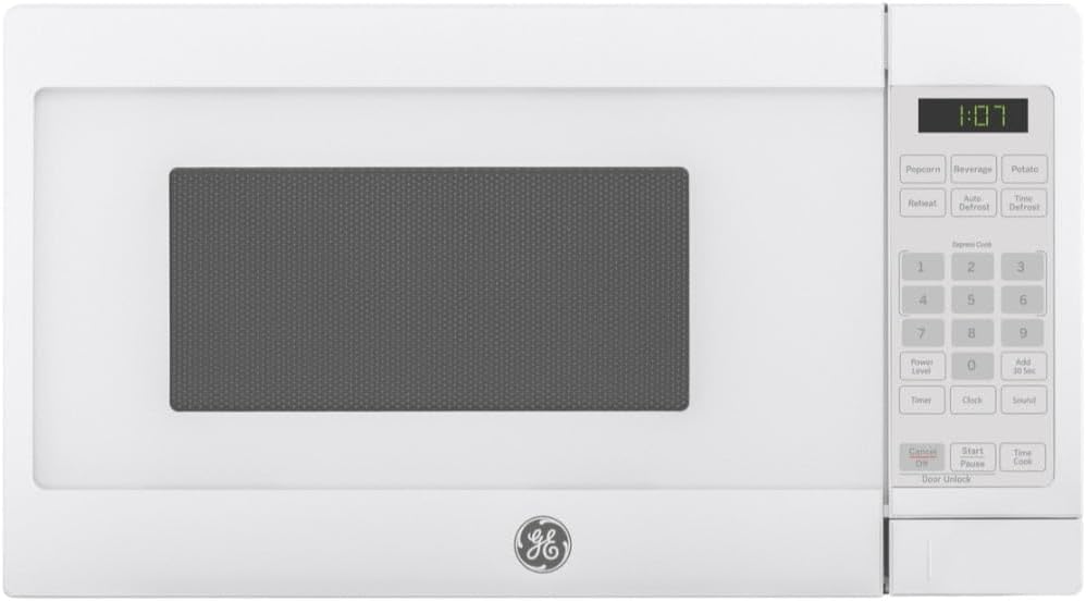 Compact 0.7 Cu. Ft. Countertop Microwave Oven with 6 Auto Cooking Settings & Child Lock - Efficient & Easy to Use