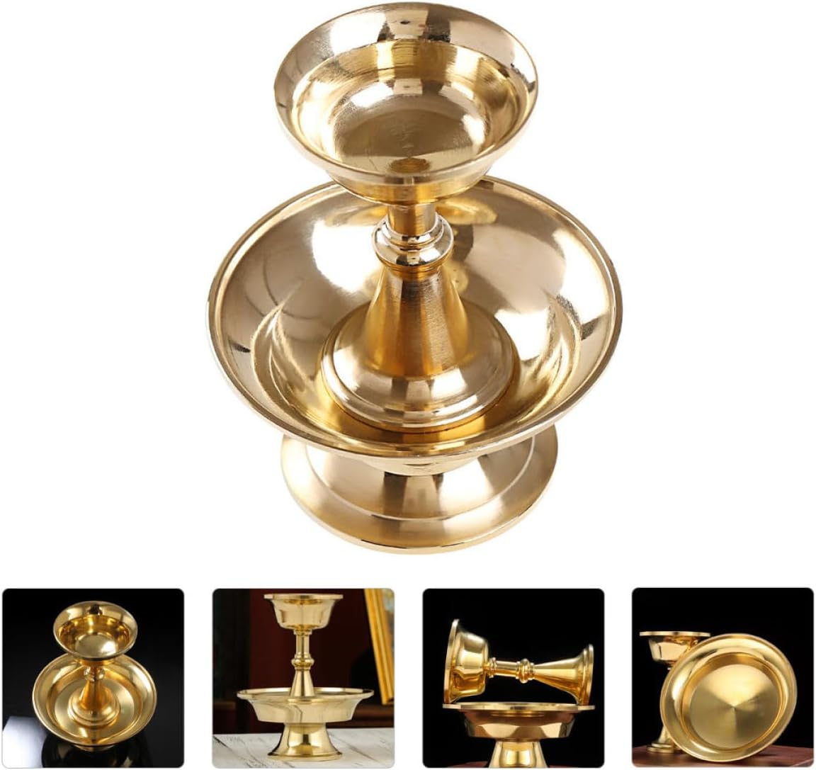 Buddhist Offering Cup Thickened Copper Water Cup Temple Sacrificial Accessory Household Supply for Buddha Worship