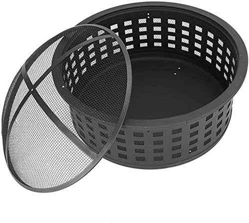 Fire Pits Outdoor Wood Burning Outdoor Fire Pit, Metal Fire Pits Round Lattice Fire Bowl