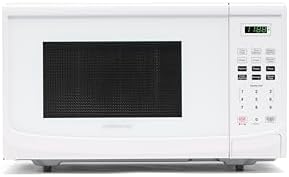 Farberware 0.9 Cu. Ft. Countertop Microwave Oven – 900 Watts Power, Auto Cook Settings, Defrost, Easy Clean and Child Safety Lock - White