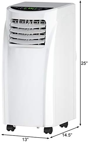 Portable Air Conditioner, Mini Air Conditioner with LCD Display, Mini Air Conditioner with Remote Control, Portable Air Conditioner for Home Office Use - White