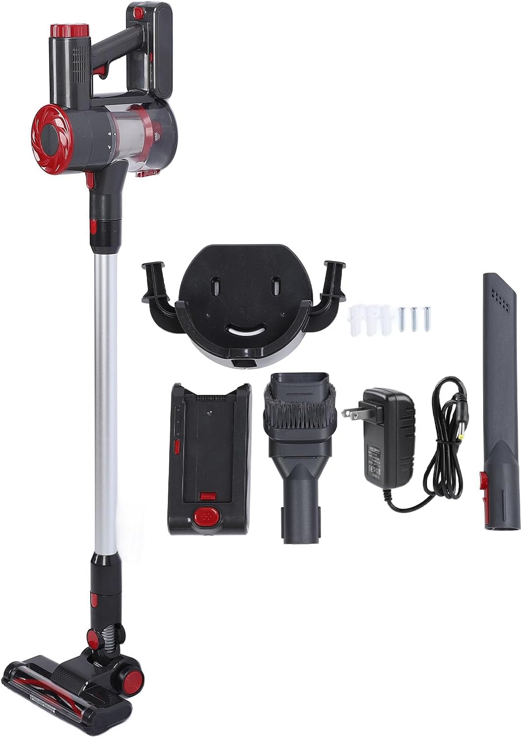 Cordless Vacuum Cleaner 150W 10kpa Stick Vacuum with Brushless Motor, 5 Layer Filtration, Long Working Time 2 Modes Adjustable Suction for Carpet Pet Hair Floors (US Plug), Defult