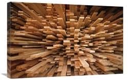 20 x 30 in. Milled Wood Planks in A Stack, Europe Art Print - Flip De Nooyer