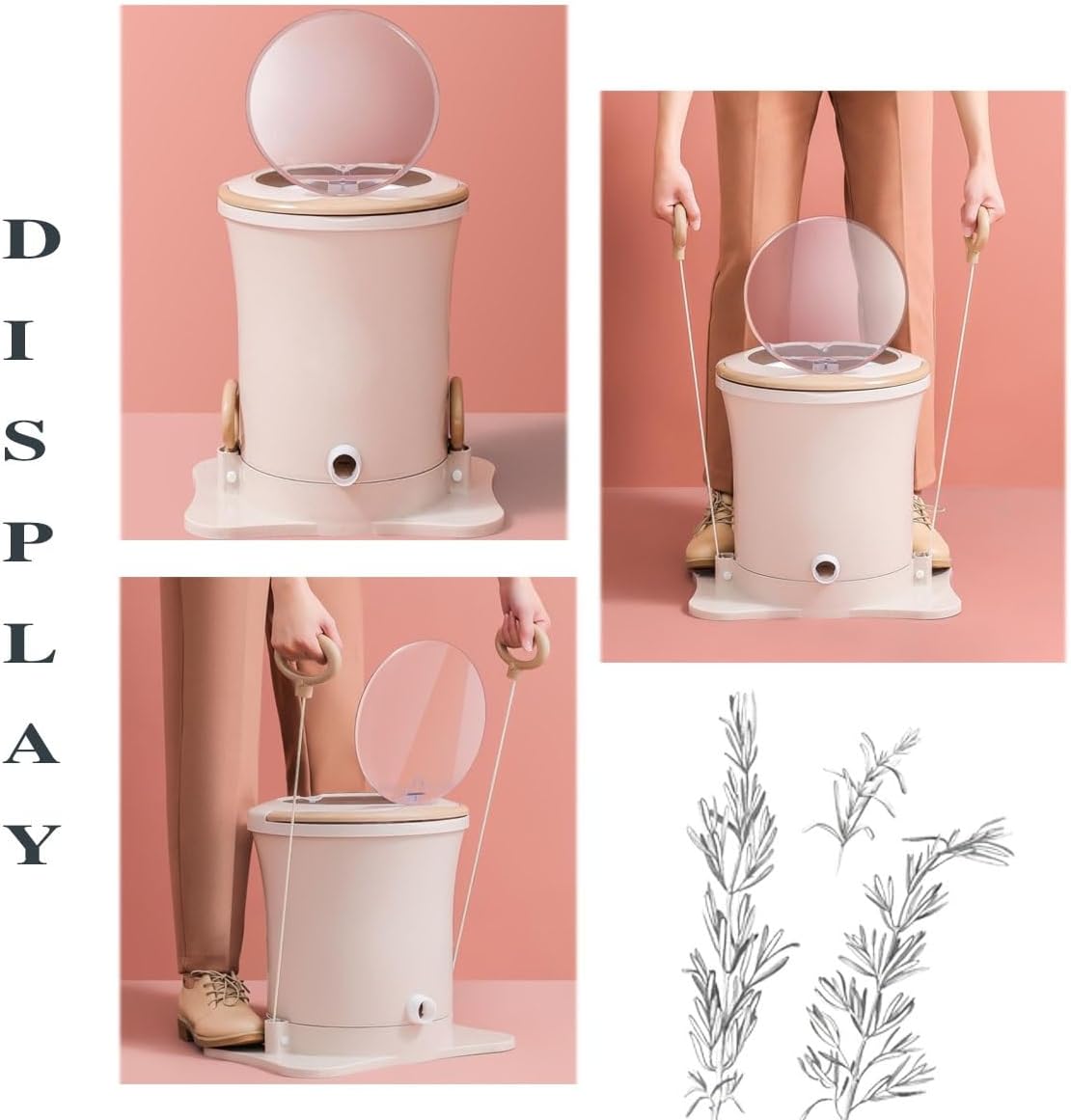 Manual Clothes Spin Dryer 17x15in 17x18.5in Spin Dryer Non-Electric Convenience And Efficiency For RV Apartments Dorms Camping Travel(Pink,Small)