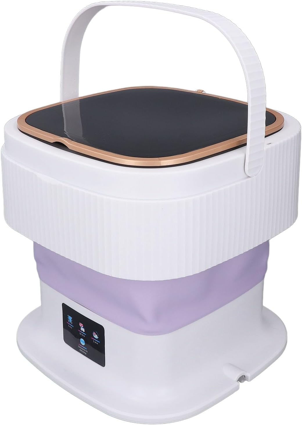 Portable Washing Machine 3 Timer Modes Mini Foldable Washer with Drain Hose 11.5L Large Capacity Foldable Washer for Underwear Baby Clothes (US Plug)