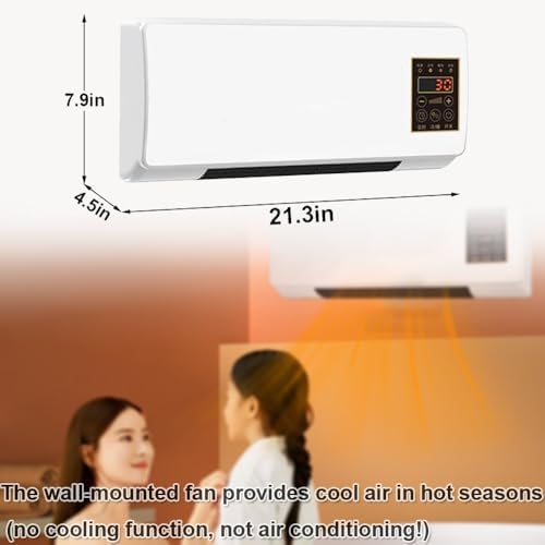 Generic 2 In 1 Wall Mounted Heating System, Mini Air Conditioner Fan, Cooling And Heating Conditioner Fan Portable For Small Room Bedroom Office Home