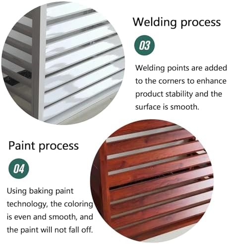 Outdoor Air Conditioner Cover For Outside Units, Window Aluminum Privacy Fence Panels, Trash Can Enclosure Flower Stand Decorative Air Conditioning Cover For Patio Lawn ( Color : Grey , Size : 2 3P