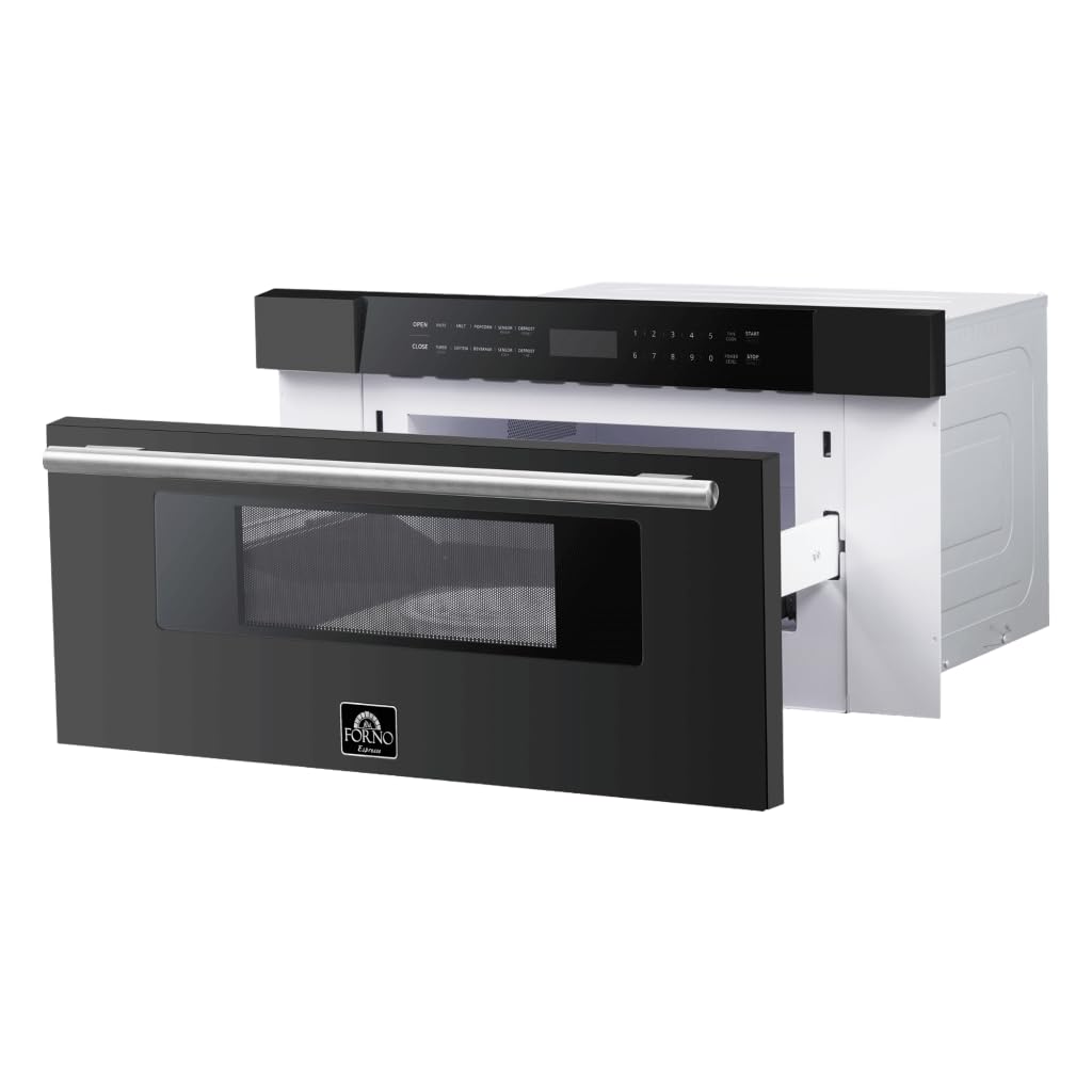 FORNO Capoliveri Espresso Black 30 Inch 1000 Watts Microwave Drawer 1.2 cu.ft.