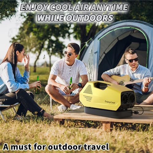 Tent Air Conditioner Portable air conditioners Idea for RV Van Life Camping Outdoor/Rvs/Fishing or Pet Air Conditioners Portable Portable Air Conditioners needed 222W Low Power yellow