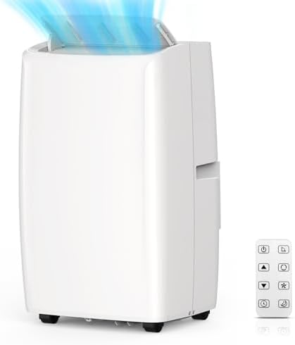 14000 BTUs Portable Air Conditioners, 3 in-1 Portable AC Cools Up to 750 Sq. Ft, Stand Up Room Air Conditioner with Remote Control, Dehumidifier, Fan, 24Hrs Timer, Sleep Mode