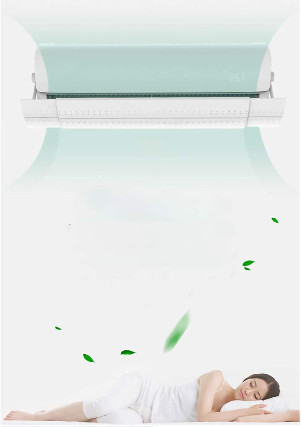 Air conditioner windshield Retractable Air Conditioner Deflector, Adjustable Windshield with Direct Blow Deflector, Retractable Air Conditioner Deflector