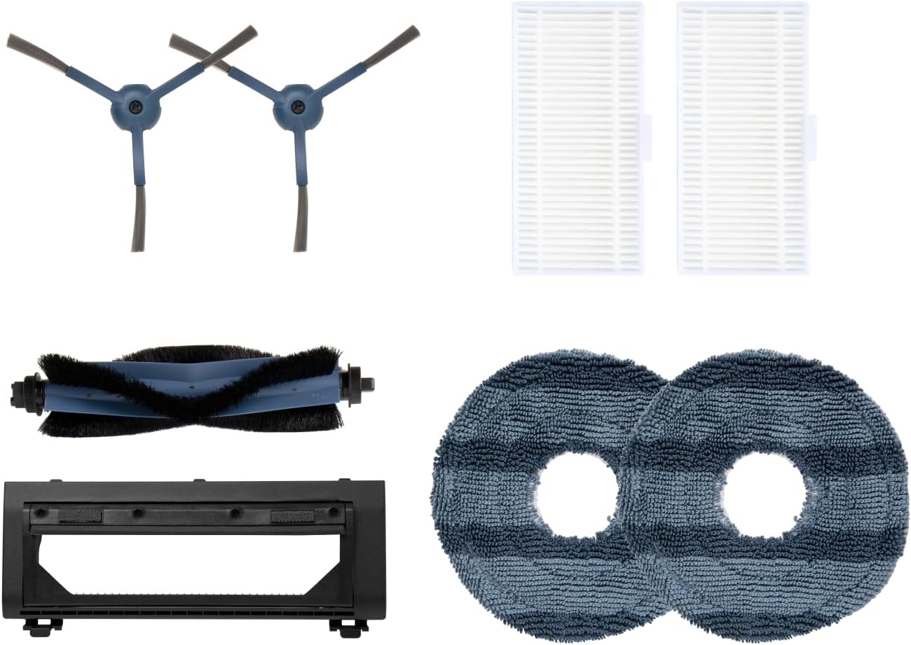 eufy Robot Vacuum Omni C20 with All-in-One Station,3.35-Inch Ultra-Slim Body Accessory Kit for Omni C20, 2 Side Brushes, 2 Washable Filters, 1 Rolling Brush, 1 Brush Guard, 2 Mops