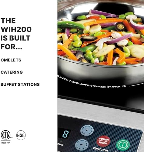 Waring Commercial Light-Duty Commercial Induction Range, 120V, 1800W