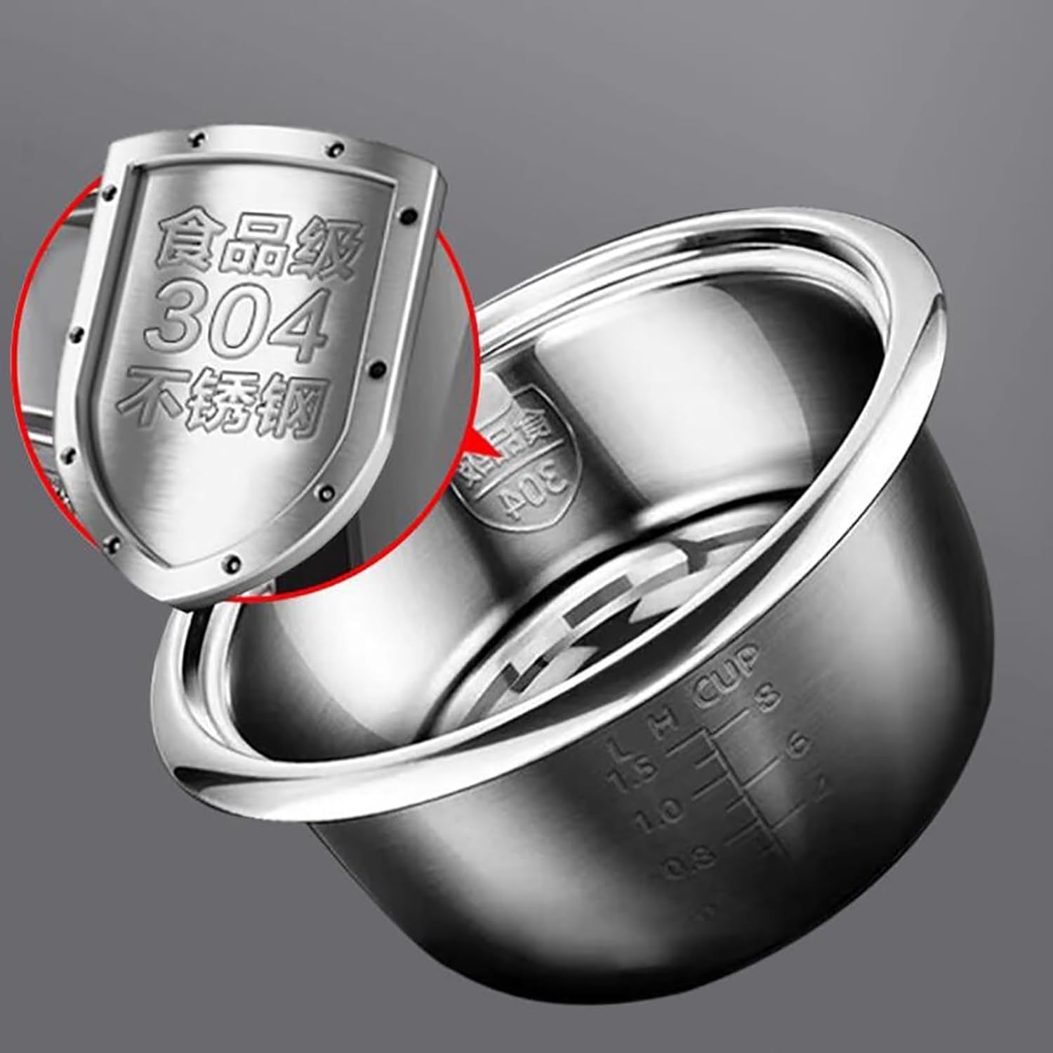 Electric cooker Rice Cooker Home Intelligent Insulation Multi-function 304 Stainless Steel Inner Pot Spoon Steamer And Measuring Cup Dormitory Small Appliances(2L)