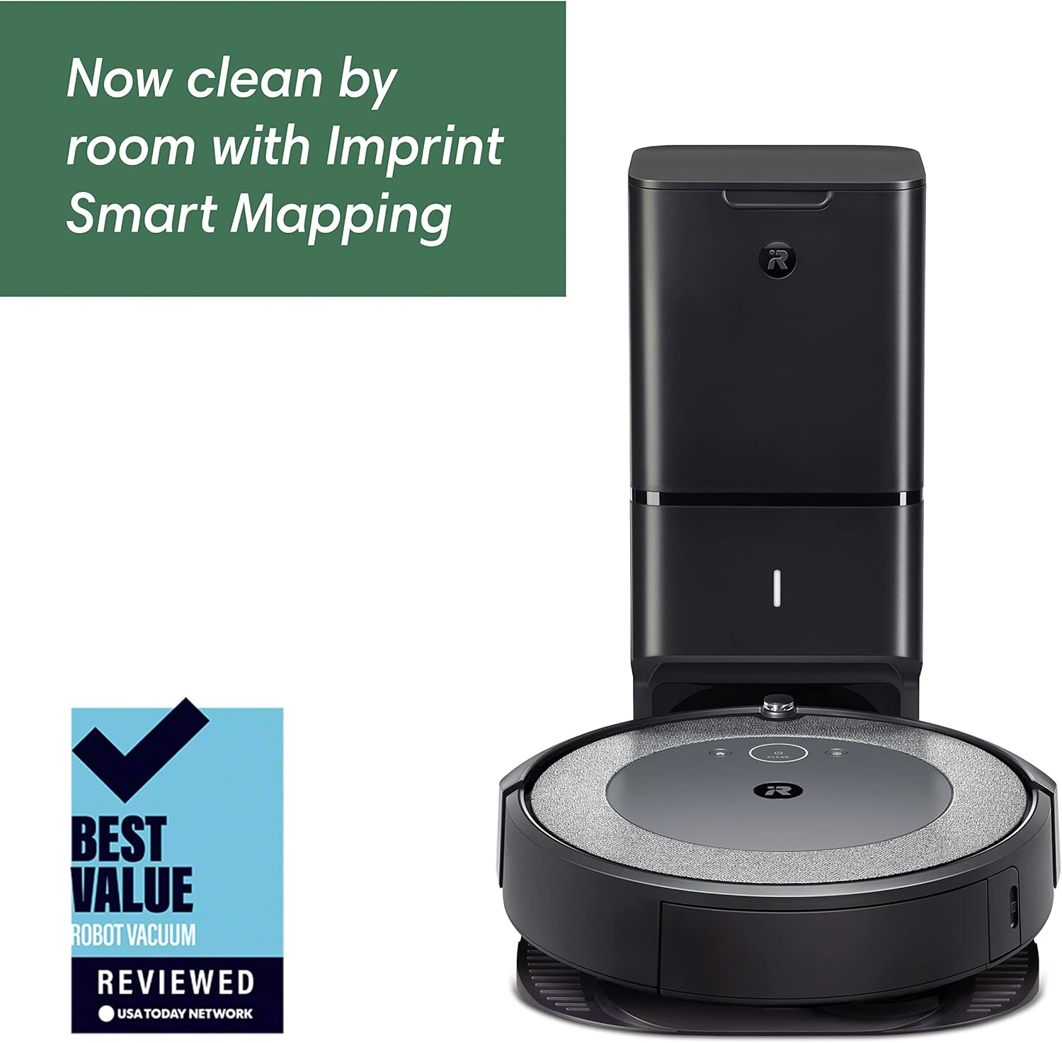 iRobot Roomba i3+ EVO (3550) Self-Emptying Robot Vacuum – Now Clean by Room with Smart Mapping, Empties Itself for Up to 60 Days, Works with Alexa, Ideal for Pet Hair, Carpets​, Roomba i3+