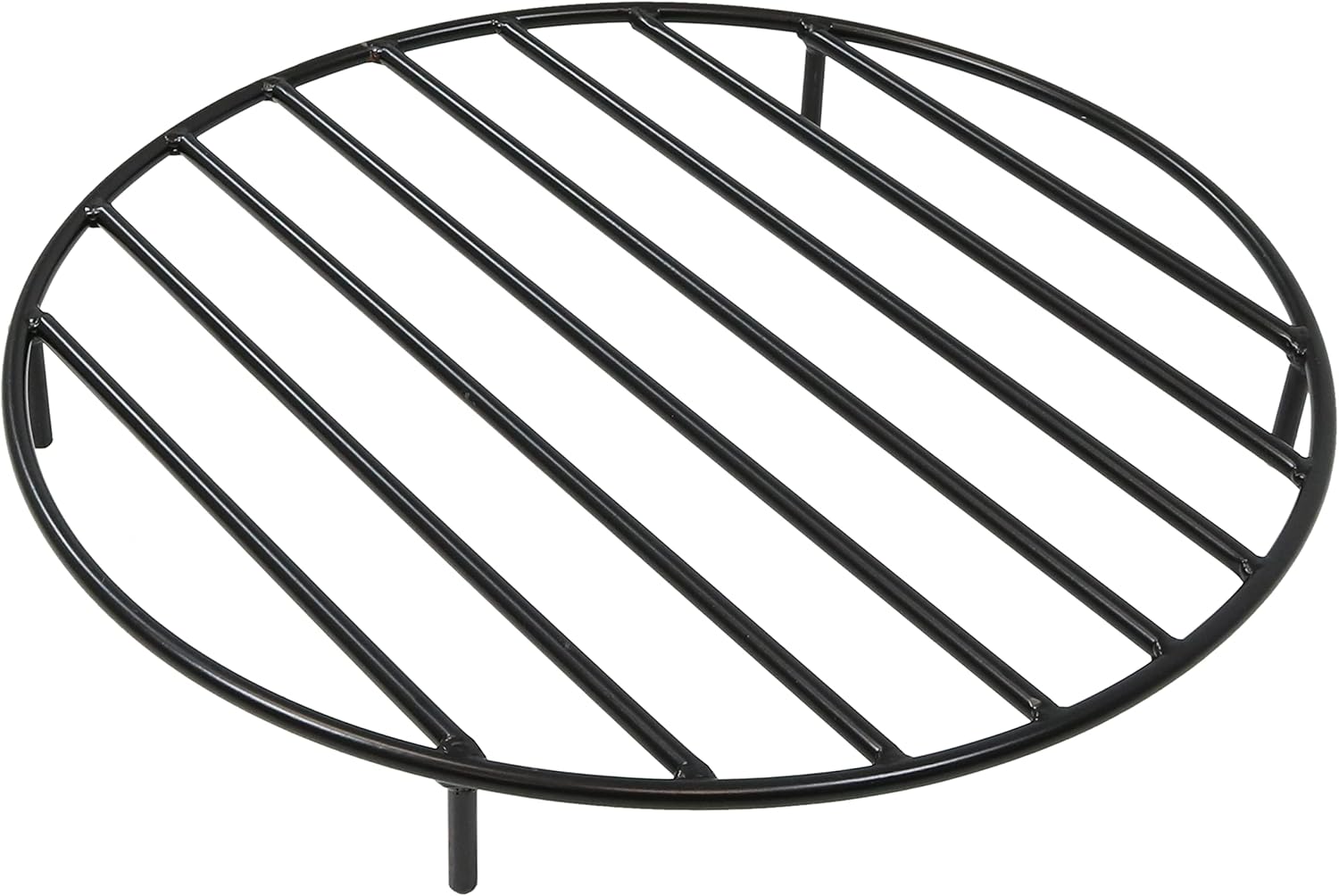 Sunnydaze Round Fire Pit Grate - Elevated Wood Grate for Fire Pit - Heavy-Duty Steel Log Grate for Outside - 24-Inch