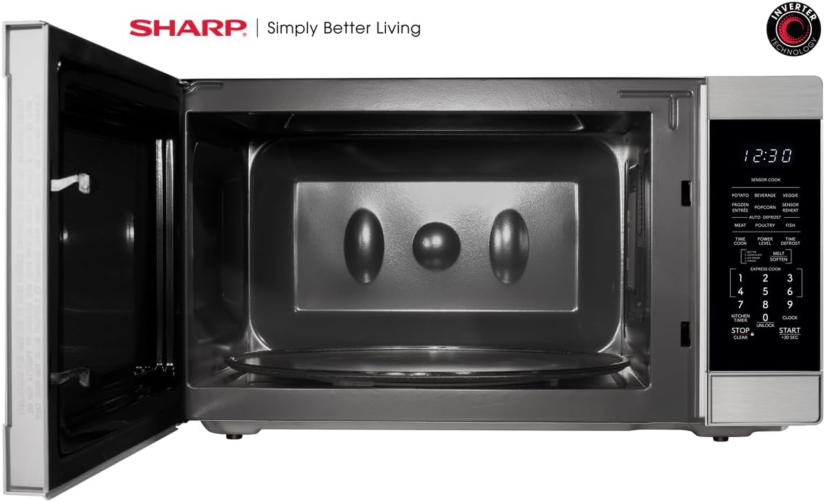 SHARP Countertop Microwave Oven with Removable 16.5
