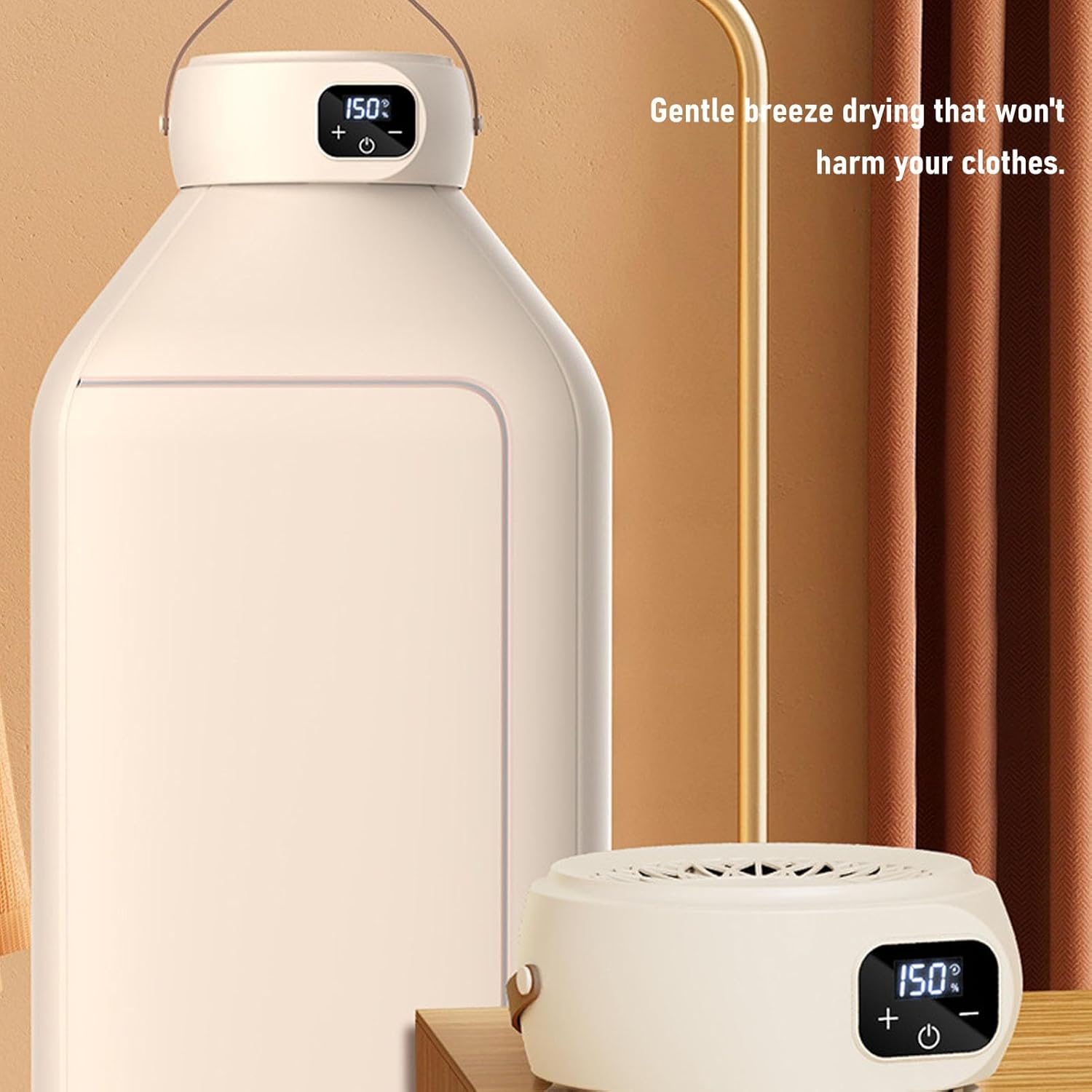 500W Portable Clothes Dryer, Compact Laundry Dryer, Fast Drying with Digital Display, 6 Timer for Travel Home Apartment, Constant Temperature Drying, Foldable Dryer with Drying