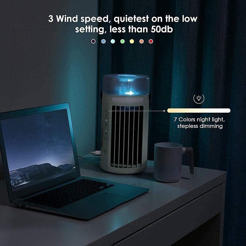 Portable Mini Air Cooler, Mini Portable Air Conditioner 3in1 Personal Air Conditioner Fan Humidifier Purifier