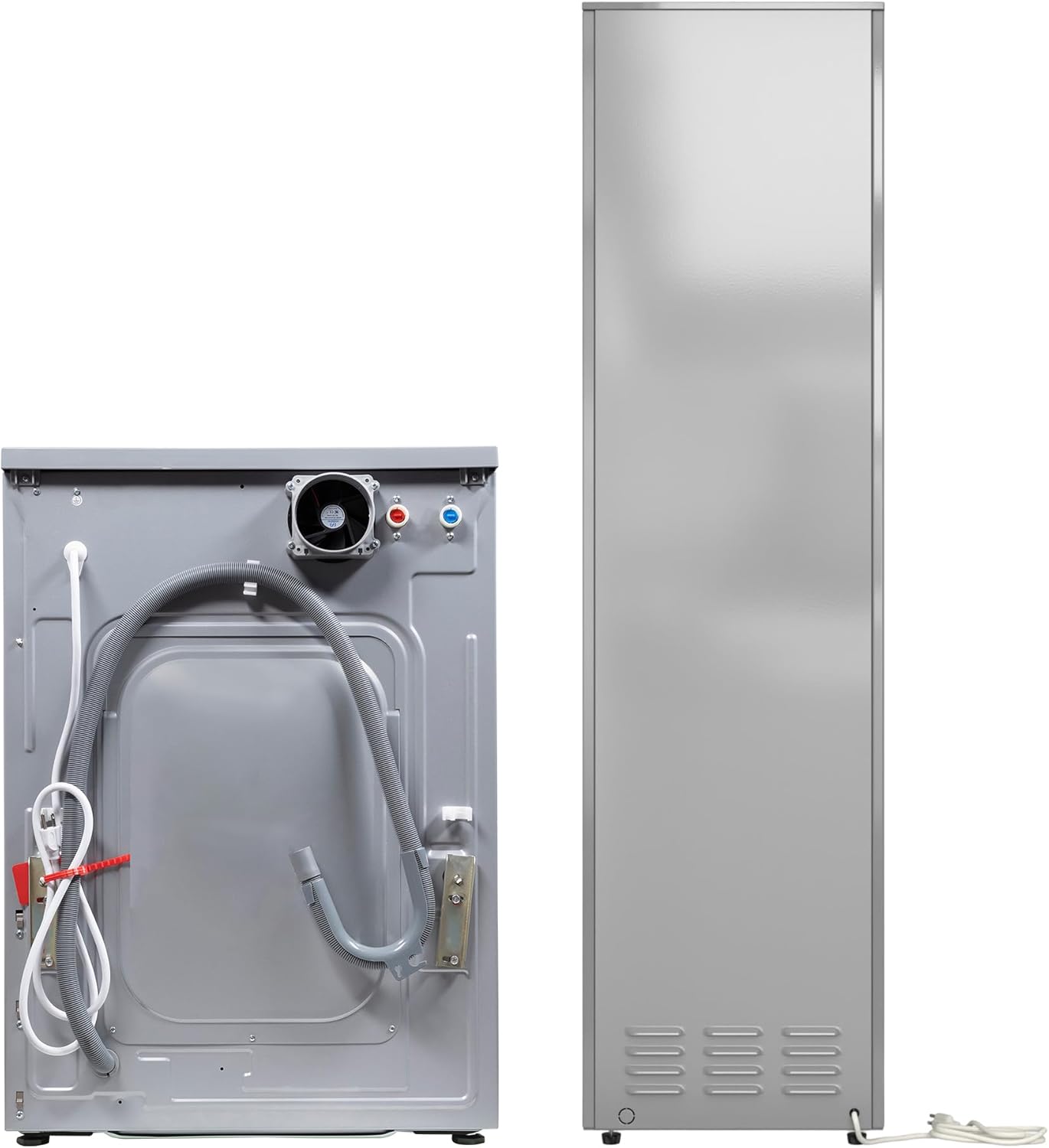 Equator LAUNDRY BUNDLE Silver COMBO Washer-Dryer 15lbs + Steam Dryer CLOSET 110V in Silver and Stainless