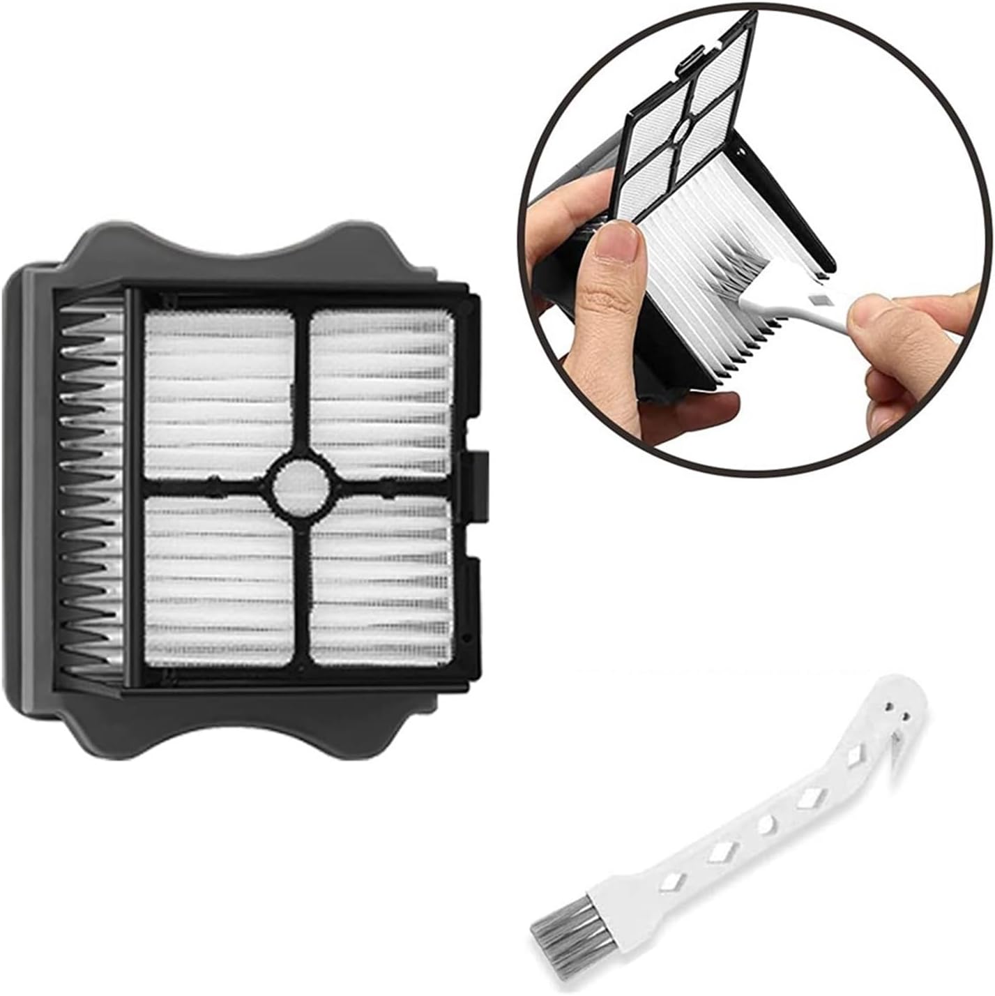 McbeAn Replacement Roller Brush HEPA Filter ，Compatible for Tineco ，Compatible for IFloor 3 ，Compatible for Floor One S3 Cordless Wet Dry Vacuum Cleaner Accessories