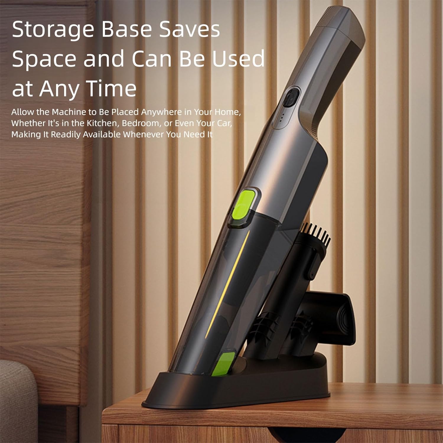 Handheld Vacuum Cleaner Cordless 6000Pa Suction with LED Light, Dual Speed Rechargeable Mini Vacuum for Home, Car & Pet Hair, Low Noise 44–55dB, Type-C Fast Charging, Lightweight 430g