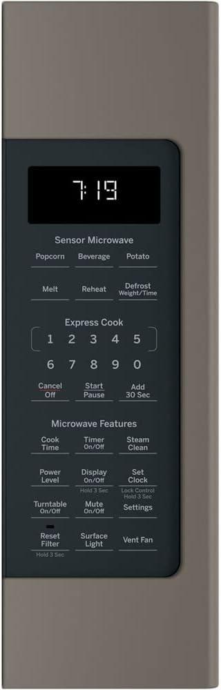 GE JVM7195EKES 1.9 Cu. Ft. Over-the-Range Sensor Microwave Oven Slate Bundle with Premium 2 YR CPS Enhanced Protection Pack