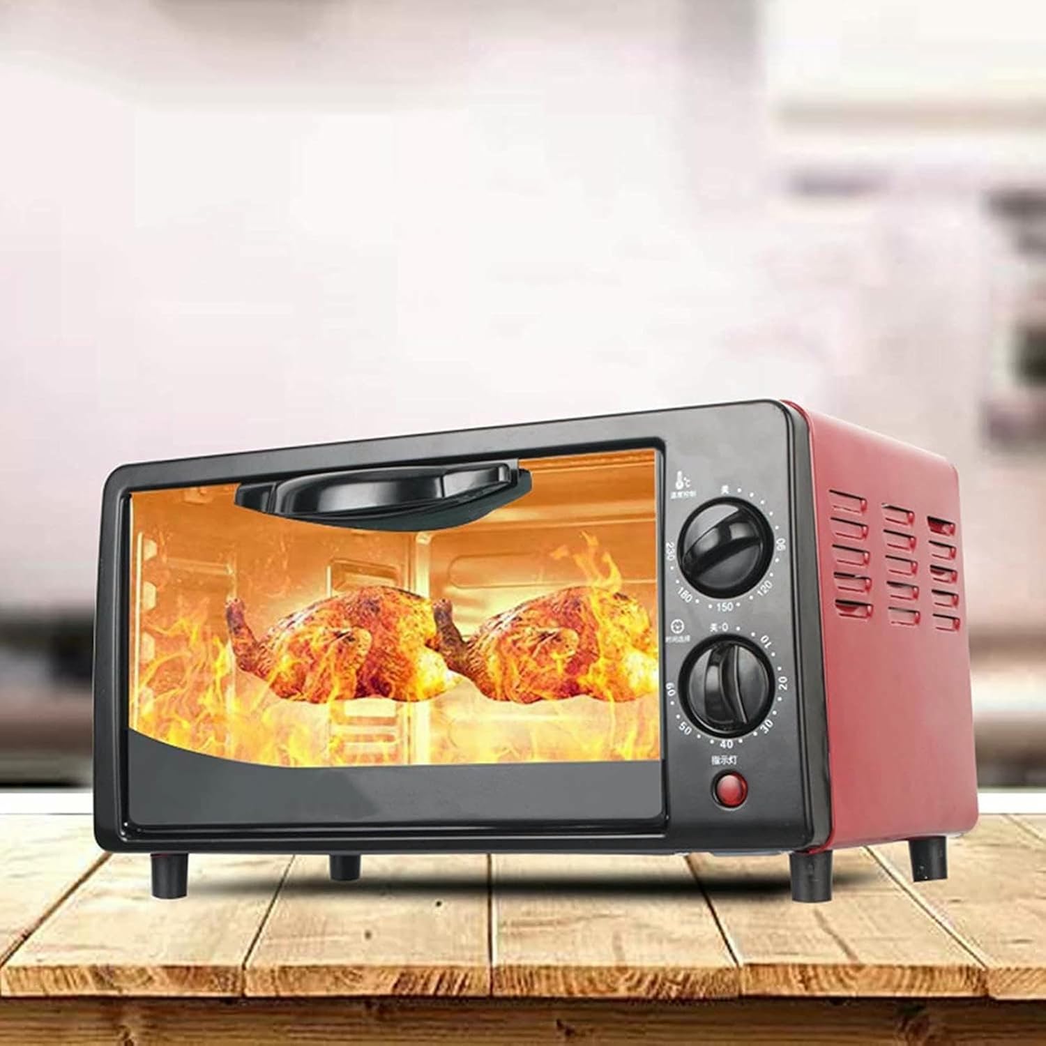 Small Multifunctional Microwave Oven for Household Use, 11l Large-capacity Compact Air Fryer Oven with Bakeware and Rack, Temperature Control & Timer, Air Fryer Toaster Oven Combo