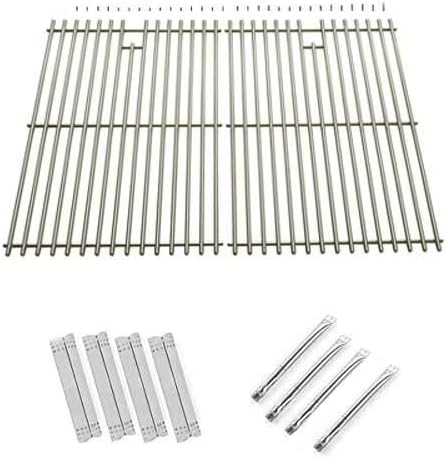 Repair Kit for Nexgrill 720-0697 BBQ Gas Grill Includes 4 Stainless Burners, 4 Stainless Heat Plates and Stainless Cooking Grates