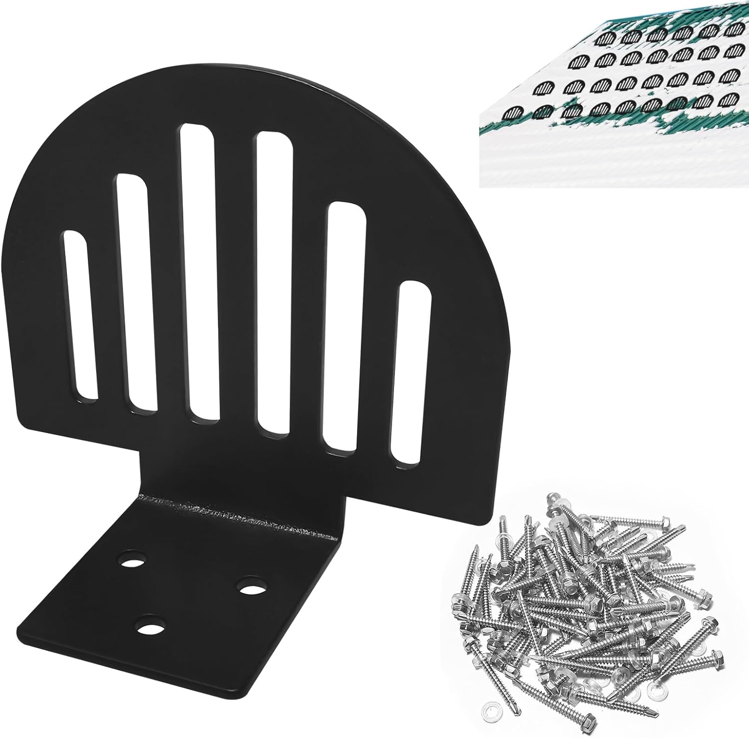 50 Pack Standing Seam Snow Guards for Metal Roofs with Seal Gaskets & Screws, Metal Roof Snow Stops, Crush Ice to Prevent Accumulation