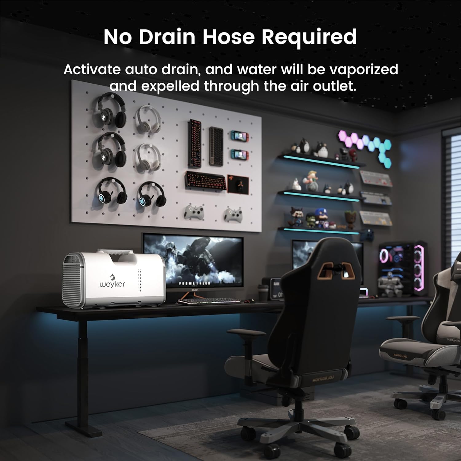 Waykar 4500 BTU Tent Air Conditioner - Portable Air Conditioner with Cooling, Dehumidifying & Fan Functions, Covers Up to 130 Sq. Ft., Ideal for Tents, Camping & RVs, Remote Control, AC Powered