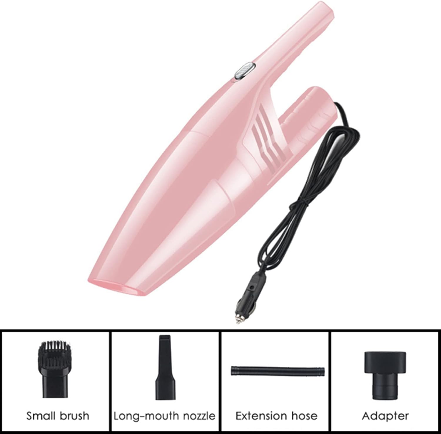 Portable Handheld Vacuum Cordless Car Vacuum Cleaner 120W 5000Pa Suction Handheld with Light Weight for Use of Home, Car & Office,Pink