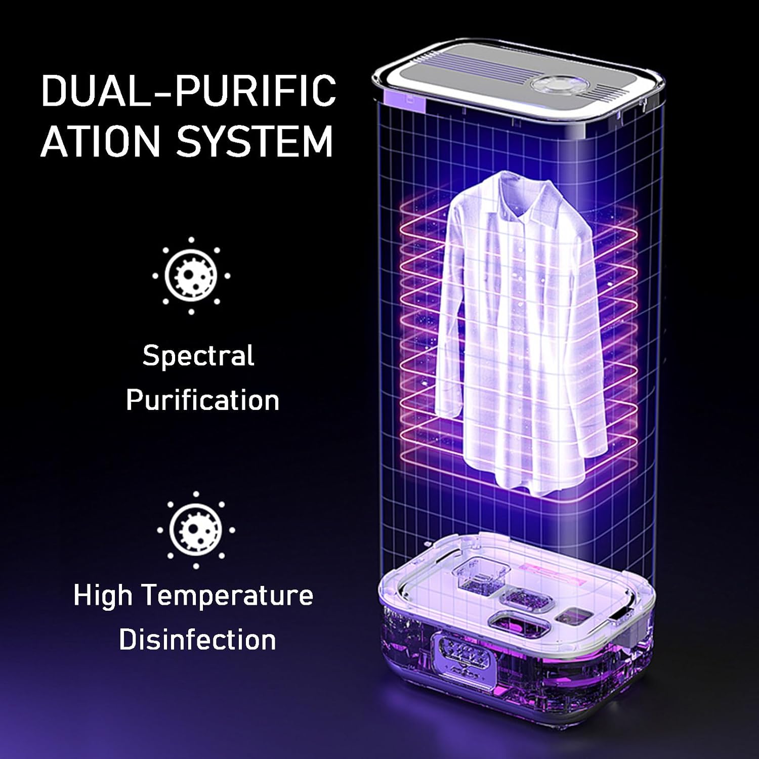 Automatic Ironing Machine, Steam Ironing Machine, Portable Clothes Dryer, 360° Hot Air Circulation, Intelligent Timer