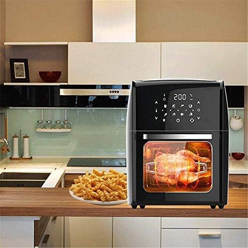 Air Fryer Electric Hot Oven Oilless Cooker LED Touch Digital Screen, 10-in-1 Countertop Oven with Dehydrator & Rotisserie, Preheat and Shake Reminder, Nonstick Basket, 9.5 QT-Black