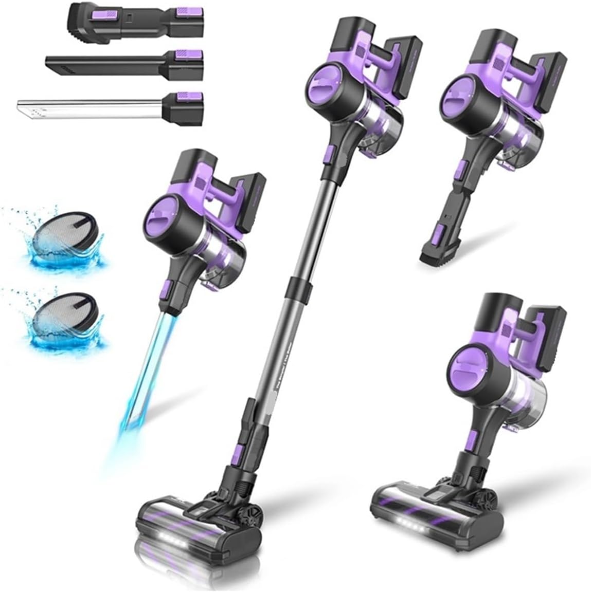 S10 Cordless Vacuum Cleaner | Compatible With INSE S10 45Kpa Powerful Suction | 6-in-1 Stick Design | 50 Mins Runtime | Carpet/Hard Floor Cleaning Tool​(AU)