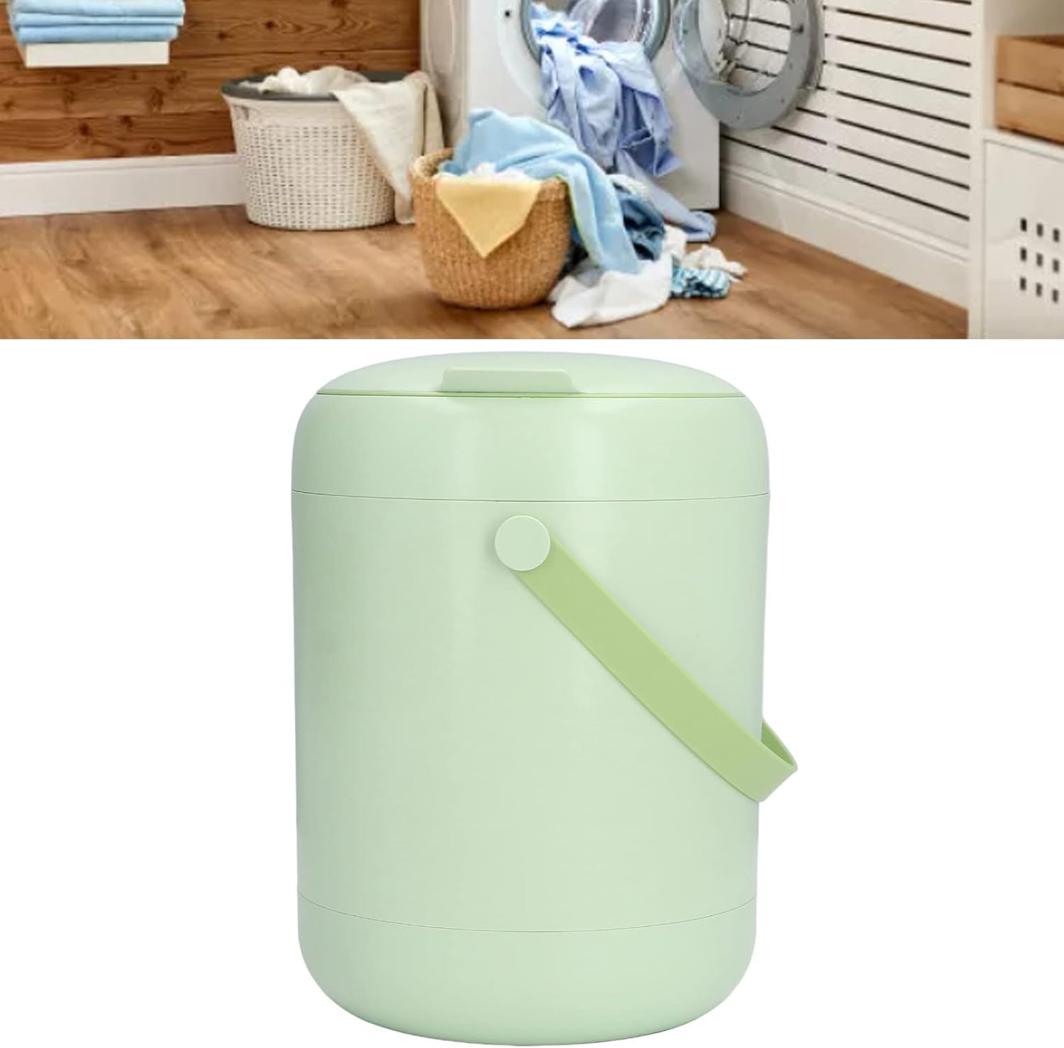 3L Portable Washing Machine, Mini Sock Washer 15 Mins Auto Shutdown Compact Washer Easy to Use Camping Travel Spin Dryer for Underwear, Socks, Baby Clothes, Home, Apartments(Green)