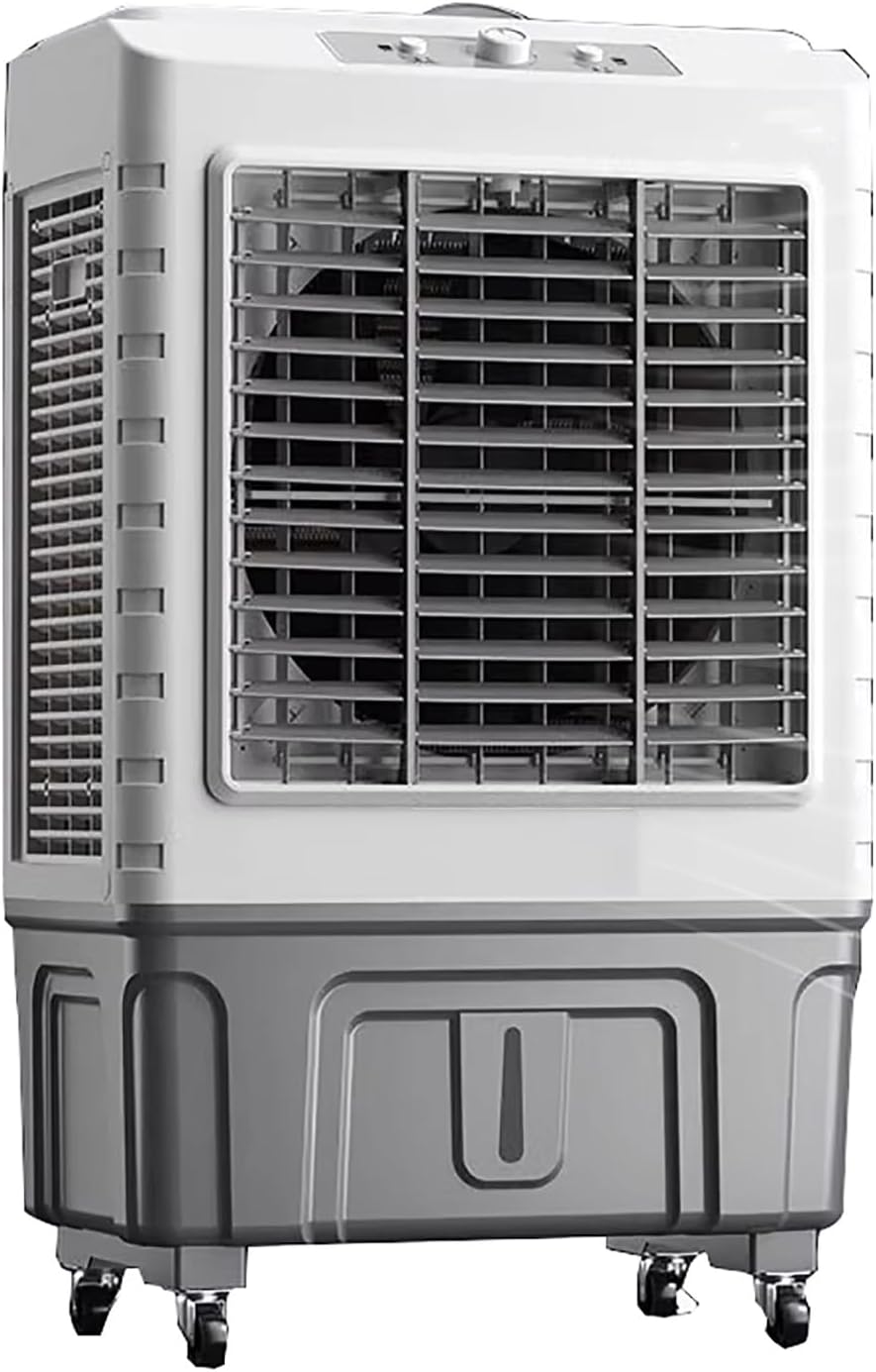 Evaporative Air Cooler Portable Air Conditioner, Fan Cooler with 120° Oscillating, 3 Wind Speeds, Evaporative Cooler for Outdoor Indoor Use(Size:88cm-50L)
